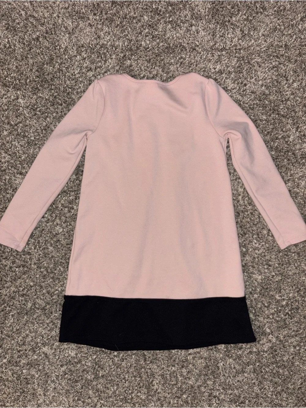 Gymboree Pink and Black Long Sleeve Scallop Trim Dress